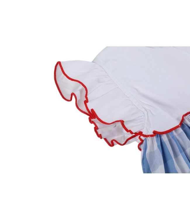 Lil Cactus Red/White/Blue Flutter Dress