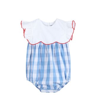 Lil Cactus Red/White/Blue Flutter Romper
