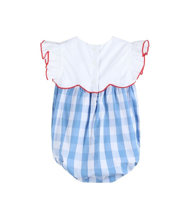 Lil Cactus Red/White/Blue Flutter Romper