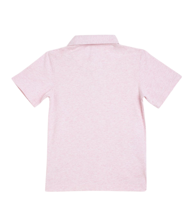 Pink Performance Heather Polo