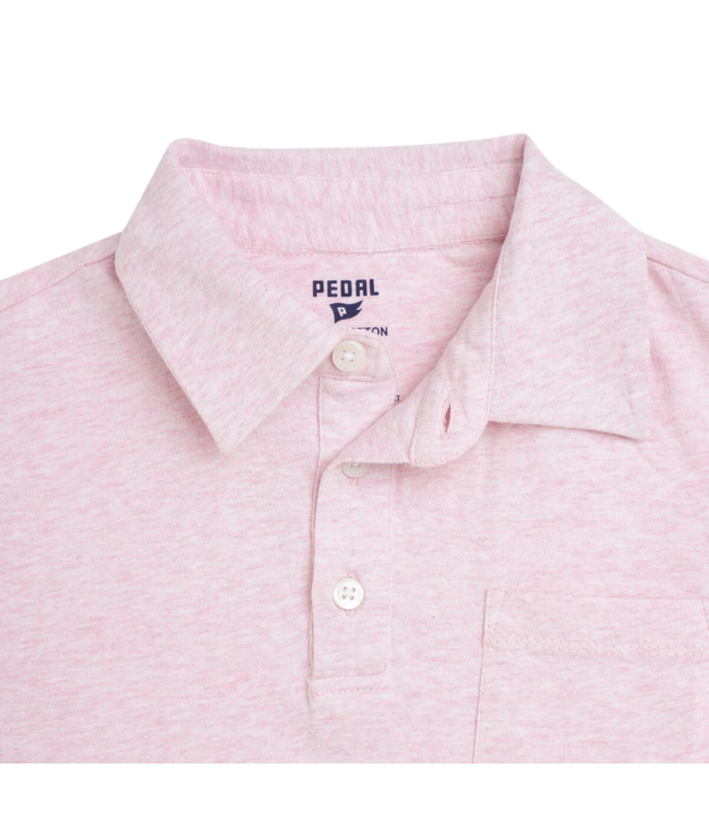 Pedal Pink Performance Heather Polo