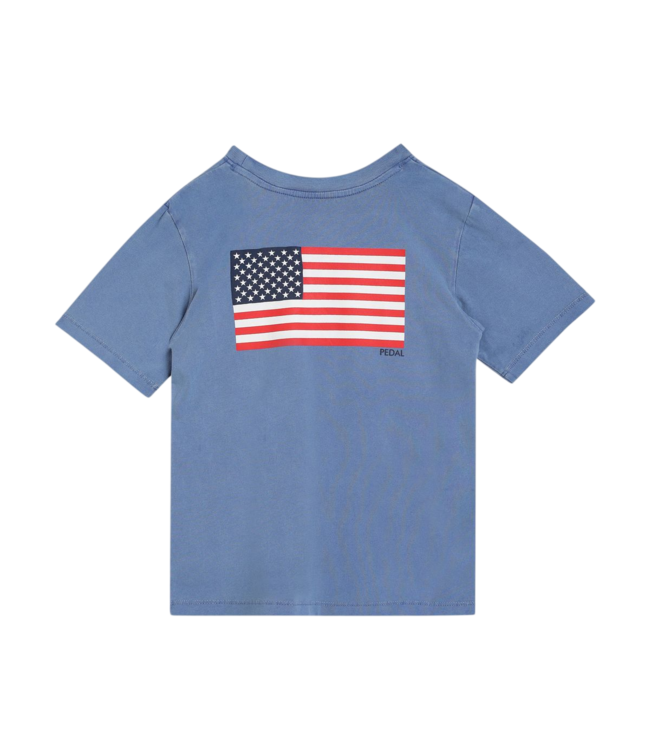 Pedal Blue Organic Flag Tee