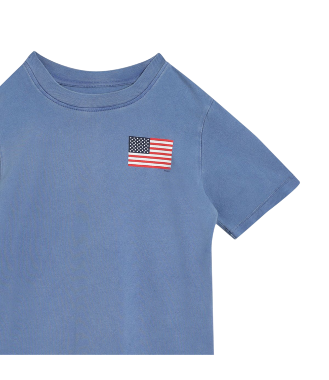 Pedal Blue Organic Flag Tee