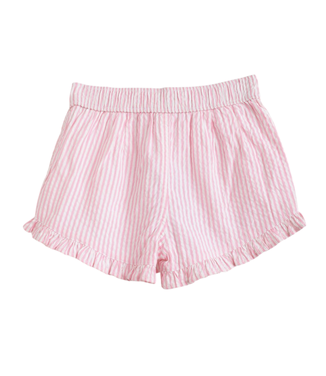 Pedal Pink Frill Seersucker Short