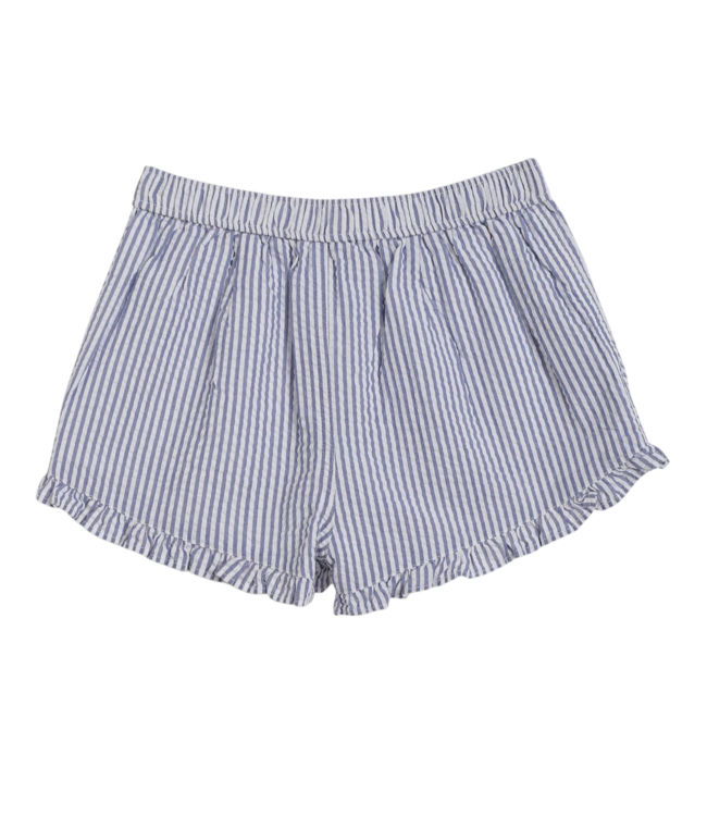 Pedal Blue Girl Seersucker Shorts