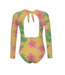 Sun Hibiscus Amarillo L/S Swimsuit
