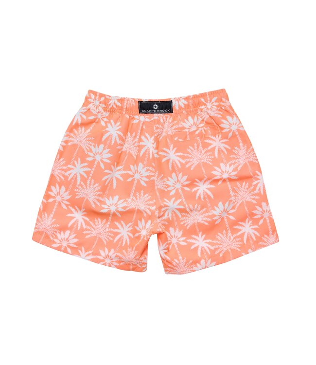 Snapper Rock Orange Cali Palms Recycled Swim Trunk