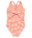 Snapper Rock Orange Cali Palms Recycled X Back Swimsuit