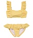 Yellow Sunshine Stripe Frilled Bikini