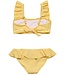 Yellow Sunshine Stripe Frilled Bikini