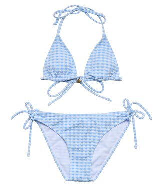 Snapper Rock Blue Seaside Gingham Triangle Bikini