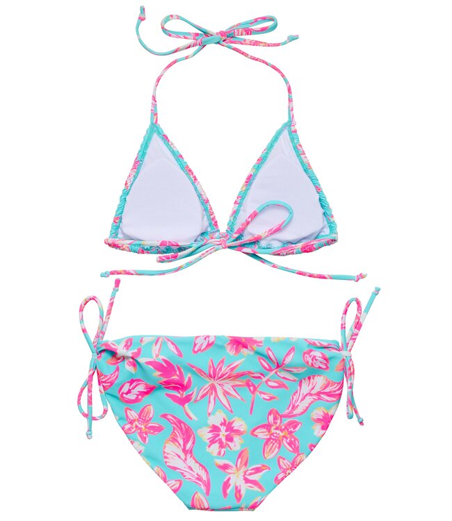 Snapper Rock Blue Tropical Glow Recycled Triangle Bikini