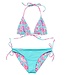 Snapper Rock Blue Tropical Glow Recycled Triangle Bikini
