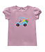 vive la fete Golf Cart Light Pink Knit Puff Sleeve Top