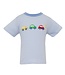 Claire & Charlie Blue Knit Stripe Cars Tee
