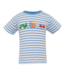 Claire & Charlie Backyard Bugs Blue Knit Stripe Tee