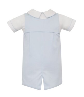 Petit Bebe Lt. Blue Jon Jon Set w/White Knit Shirt