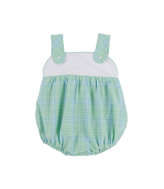 Beaufort Bonnet White/Pelham Bay Plaid Green Bingham Bubble