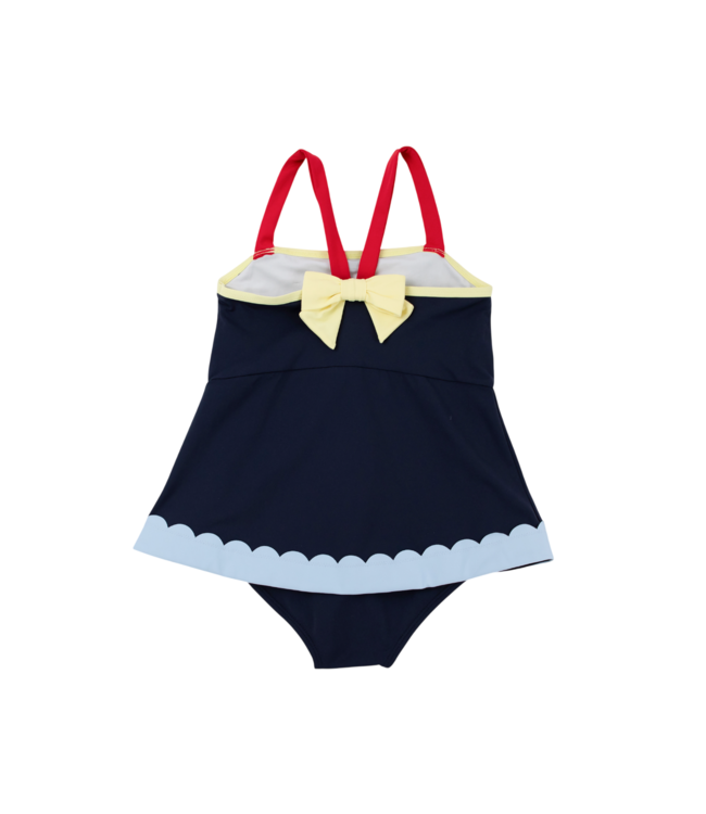 Beaufort Bonnet Nantucket Navy/Richmond Red Stratford Scallop Swimsuit