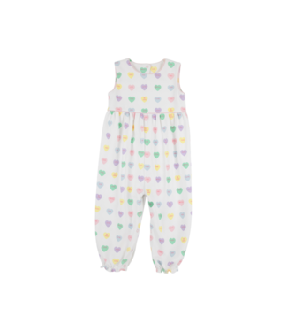 Beaufort Bonnet We Heart You/Pink Sleeveless Rebecca Romper