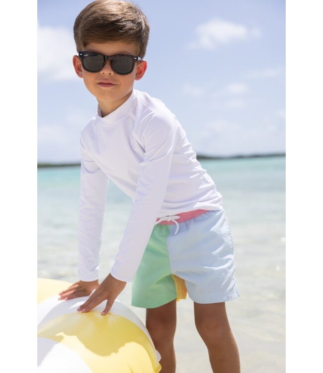 Worth Ave White Walker's Wave Swim Shirt - UPF