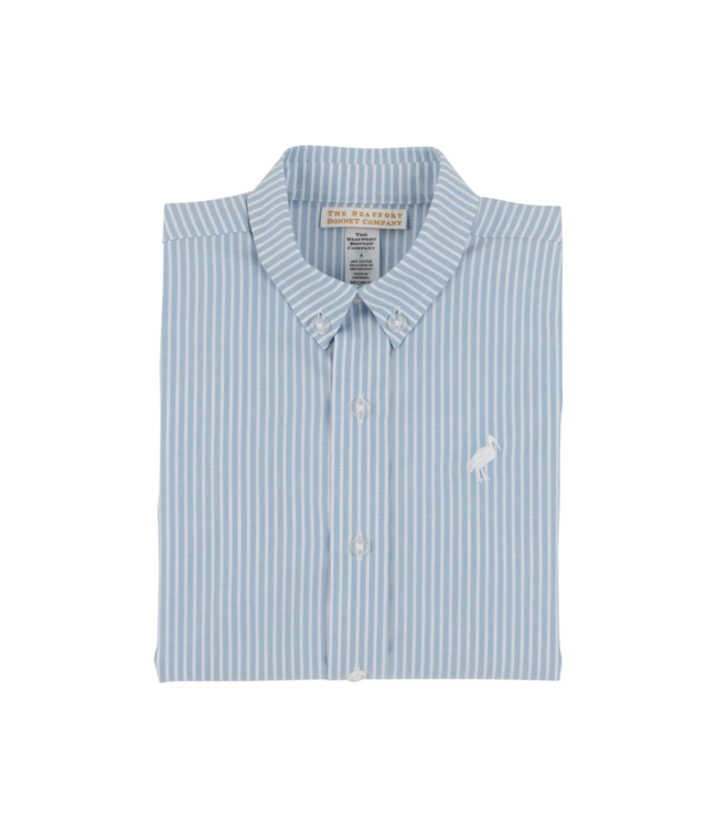 Barrington Blue Tally Ticking Stripe/White Dean's List Dress Shirt