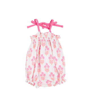 Beaufort Bonnet Bridgetown Harbor Hand Block Winter Park Pink Rosey Romper