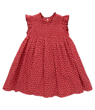 Pink Chicken Red Mini Hearts Stevie Dress