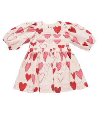 Pink Chicken Gradient Hearts Renee Dress