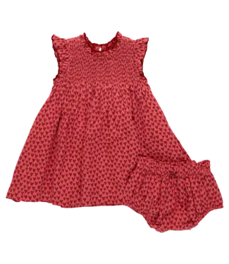 Pink Chicken Red Mini Hearts Stevie Dress