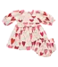 Pink Chicken Gradient Hearts Renee Dress Set