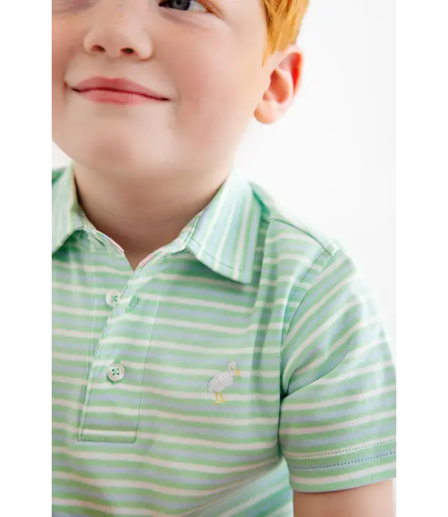 Beaufort Bonnet Sumner County Stripe Prim and Proper S/S Polo