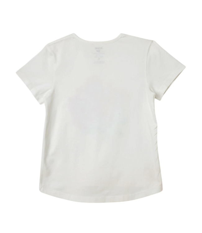 Coral Organic Floral Tee