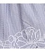 Blue Seersucker Embroidered Dress