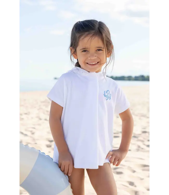 Florence Eiseman Knitted Terry Hooded Kimono Coverup