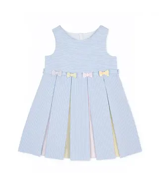 Florence Eiseman Multicolor Seersucker Pleated Dress