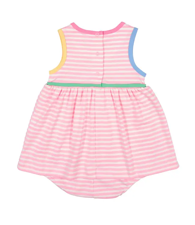 Florence Eiseman Stripe Knit Romper w/Flowers