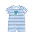 Florence Eiseman Stripe Knit Shortall W/Elephant & Friends