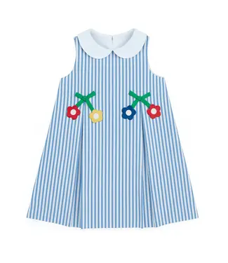 Florence Eiseman Seersucker Dress w/Flowers