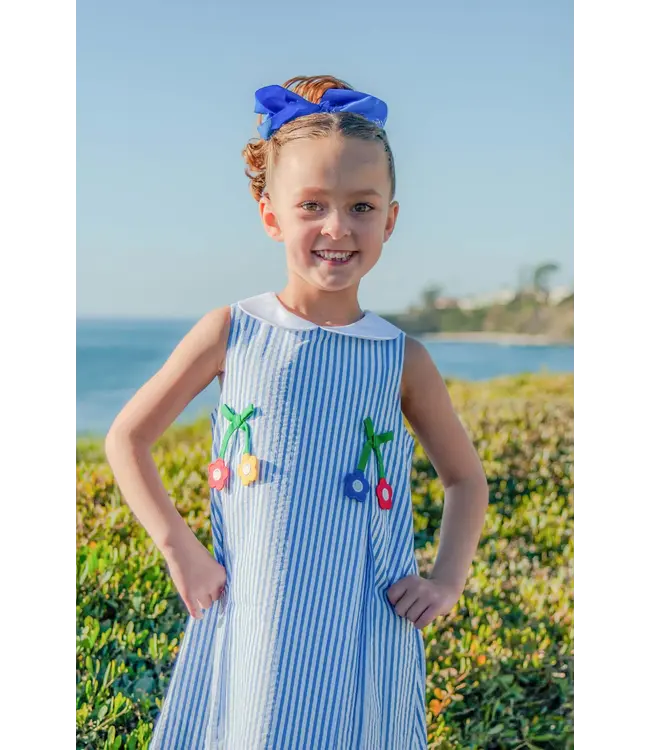 Florence Eiseman Seersucker Dress w/Flowers