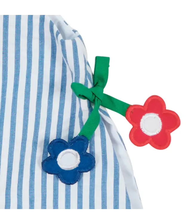 Florence Eiseman Seersucker Dress & Bloomer w/Flowers