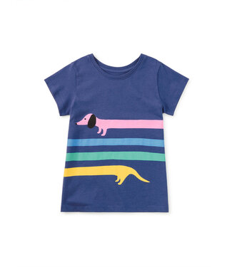 Tea Collection Rainbow Dachshund Tee