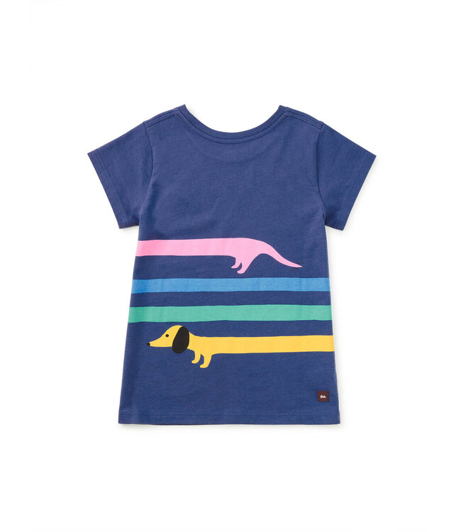 Tea Collection Rainbow Dachshund Tee