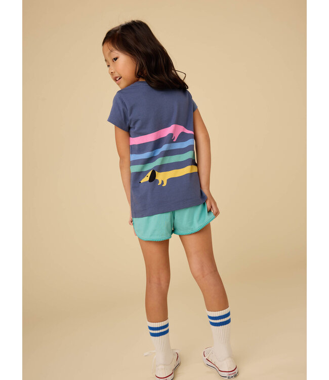 Tea Collection Rainbow Dachshund Tee