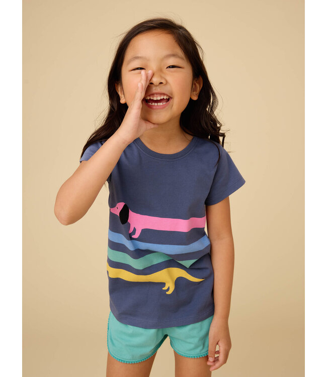 Tea Collection Rainbow Dachshund Tee