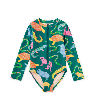 Tea Collection Brazilian Folk Animals L/S One Pc. Swimsuit