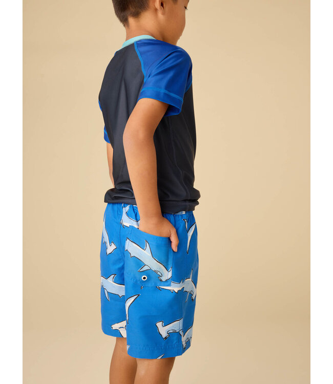 Tea Collection Hammerhead Sharks Mid-Length Swim Trunks
