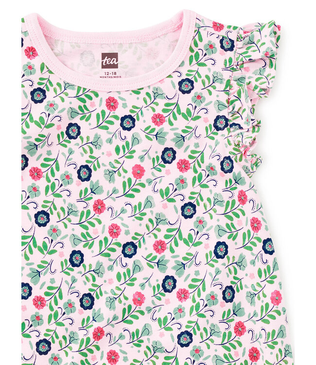 Tea Collection Azulejos Florales Flutter Baby Romper