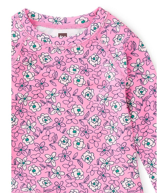 Carnation Toss Rash Guard Swim Set