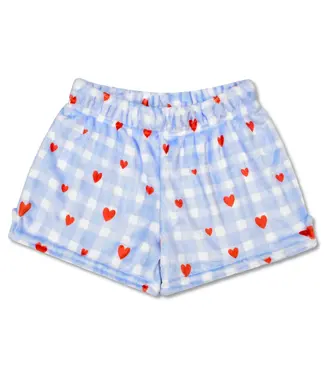 Iscream Gingham Hearts Plush Shorts